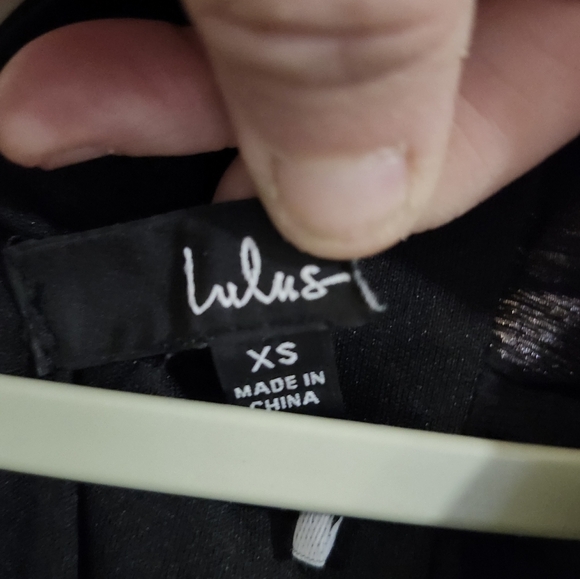 Lulus Cause to Celebrate Black and Gold Dot Ruffled Tiered Midi Dress Sz XS - Picture 6 of 6